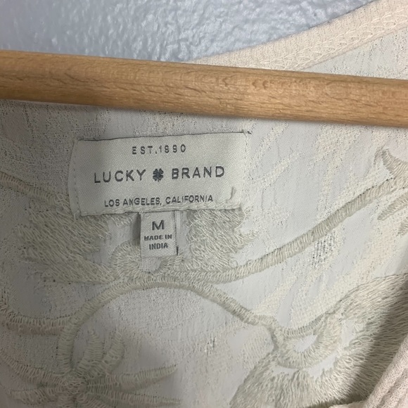 LUCKY BRAND | Embroidered Thermal Top Sz M - Picture 7 of 8